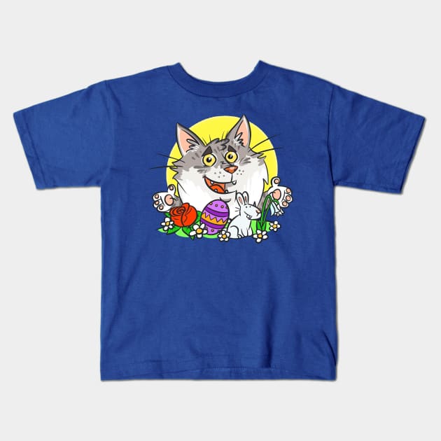 Cat and Rabbit Kids T-Shirt by Maheswara.Momocats